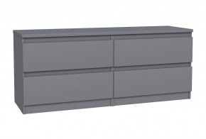 2.03.03.100.4 КАСТОР тумба 4 ящика RU серая в Талице - talica.ok-mebel.com | фото