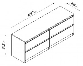 2.03.03.100.4 КАСТОР тумба 4 ящика RU серая в Талице - talica.ok-mebel.com | фото 4