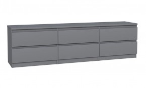 2.03.03.110.4 КАСТОР тумба 6 ящиков RU серая в Талице - talica.ok-mebel.com | фото