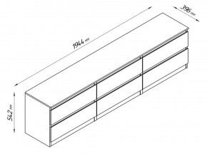 2.03.03.110.4 КАСТОР тумба 6 ящиков RU серая в Талице - talica.ok-mebel.com | фото 4