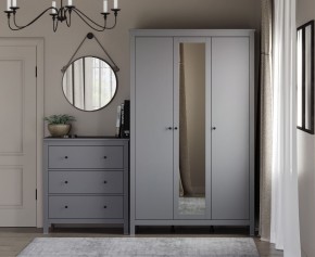 2.08.01.040.4 САГА шкаф 3 двери с зеркалом серый в Талице - talica.ok-mebel.com | фото 4