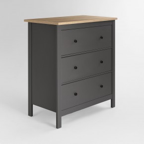 2.08.02.020.15 САГА комод 3 ящика серый/ясень в Талице - talica.ok-mebel.com | фото