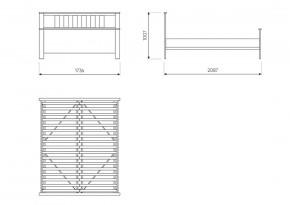 2.08.04.070.1 САГА кровать двойная 160х200 белая в Талице - talica.ok-mebel.com | фото 3