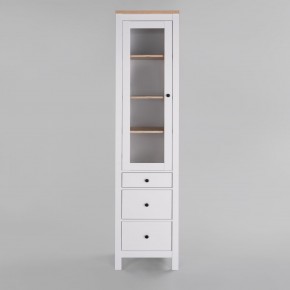 2.08.07.120.14 САГА шкаф с витриной 50 белый/ясень RU в Талице - talica.ok-mebel.com | фото 2