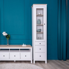 2.08.07.120.14 САГА шкаф с витриной 50 белый/ясень RU в Талице - talica.ok-mebel.com | фото 3