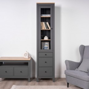 2.08.07.120.15 САГА шкаф с витриной 50 серый/ясень RU в Талице - talica.ok-mebel.com | фото 3