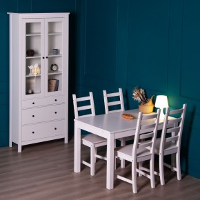 2.08.07.130.1 САГА шкаф с витриной 90 белый RU в Талице - talica.ok-mebel.com | фото 3