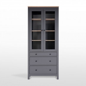2.08.07.130.15 САГА шкаф с витриной 90 серый/ясень RU в Талице - talica.ok-mebel.com | фото 2