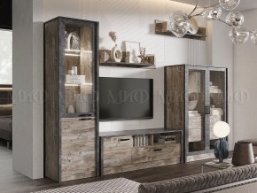 Амели Пенал-стекло (Дуб Юкон-Бетон темный) в Талице - talica.ok-mebel.com | фото 3