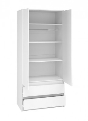 АЙДЕН ШК06-900 Шкаф 2 двери/2 ящика (белый) в Талице - talica.ok-mebel.com | фото 2