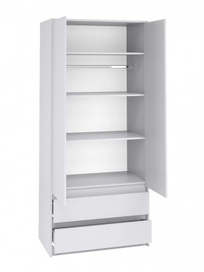 АЙДЕН ШК06-900 Шкаф 2 двери/2 ящика (серый) в Талице - talica.ok-mebel.com | фото 2