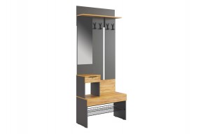 БАСКО Прихожая К5 (графит) в Талице - talica.ok-mebel.com | фото 2