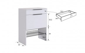 БАСКО Прихожая К8 (белое дерево) в Талице - talica.ok-mebel.com | фото 7