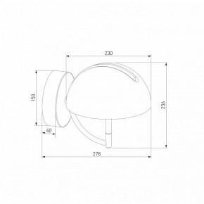 Бра Eurosvet Emisfero 50083/1 LED золото в Талице - talica.ok-mebel.com | фото 3