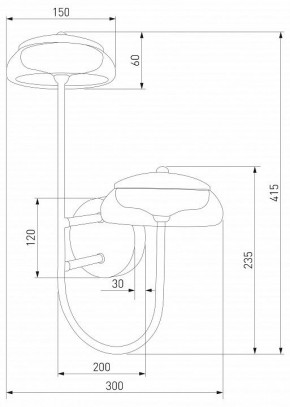 Бра Eurosvet Fungo 50388/2 LED черный в Талице - talica.ok-mebel.com | фото 5
