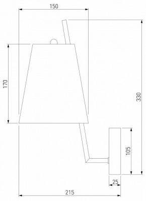 Бра Eurosvet Topanga 60173/1 латунь в Талице - talica.ok-mebel.com | фото 5