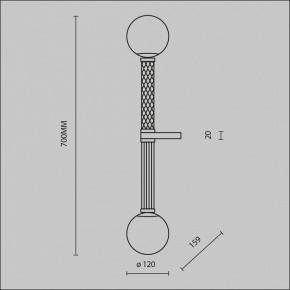 Бра Maytoni Teatro MOD287WL-02BS в Талице - talica.ok-mebel.com | фото 2