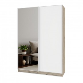 БРАУН Б682 Шкаф-купе (дуб серый/белый) в Талице - talica.ok-mebel.com | фото