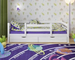 Детская кровать из массива березы Соня-5 (Белый/Лак) в Талице - talica.ok-mebel.com | фото 1