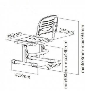 Детский стул SST3 Blue в Талице - talica.ok-mebel.com | фото 4