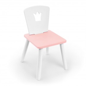 Детский стул Rolti Baby «Корона» (белый/розовый/белый, массив березы/мдф) в Талице - talica.ok-mebel.com | фото