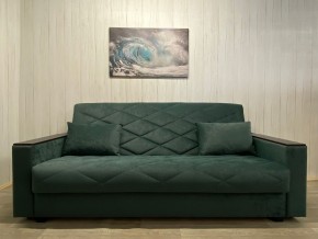 Диван Престиж-15 (НПБ+МДФ) велюр Sensey bottle green в Талице - talica.ok-mebel.com | фото 2