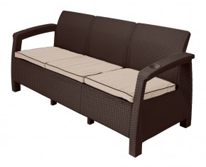 Диван Yalta Premium Sofa 3 Set (Ялта) шоколадный (+подушки под спину) в Талице - talica.ok-mebel.com | фото 1