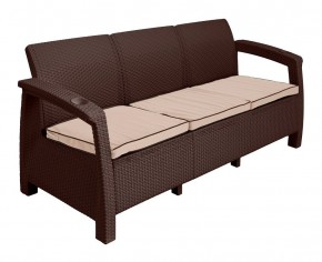 Диван Yalta Premium Sofa 3 Set (Ялта) шоколадный (+подушки под спину) в Талице - talica.ok-mebel.com | фото 2
