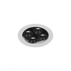DK2510-WB Встраиваемый светильник SPACE со светодиодом d65 220V 8W 38° 4000К IP20 белый/черный алюминий в Талице - talica.ok-mebel.com | фото 4