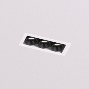DK2530-WB Встраиваемый светильник SPACE со светодиодом под шпатлевку L69mm 220V 6W 38° 4000К IP20 белый/черный алюминий в Талице - talica.ok-mebel.com | фото