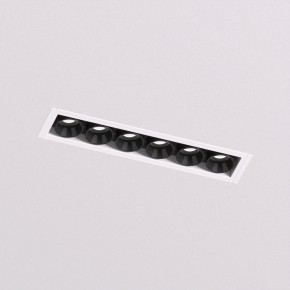 DK2531-WB Встраиваемый светильник SPACE со светодиодом под шпатлевку L126mm 220V 10W 38° 4000К IP20 белый/черный алюминий в Талице - talica.ok-mebel.com | фото
