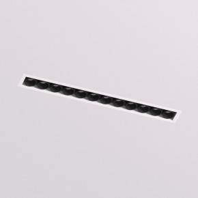 DK2532-WB Встраиваемый светильник SPACE со светодиодом под шпатлевку L240mm 220V 20W 38° 4000К IP20 белый/черный алюминий в Талице - talica.ok-mebel.com | фото 2