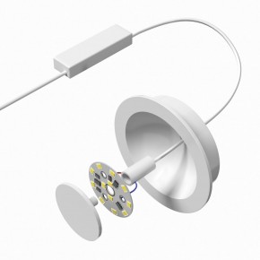 DK2700-WH Встраиваемый светильник, IP 20, 7 Вт, LED 3000, белый, алюминий в Талице - talica.ok-mebel.com | фото 4