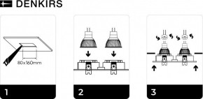 DK3022-BK Встраиваемый светильник, IP 20, 10 Вт, GU5.3, LED, черный, пластик в Талице - talica.ok-mebel.com | фото 6