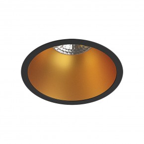 DK3026-BG Встраиваемый светильник, IP 20, 10 Вт, GU5.3, LED, черный/золотой, пластик в Талице - talica.ok-mebel.com | фото