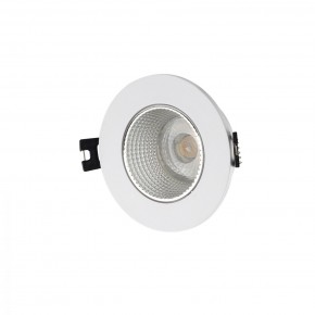 DK3061-WH+CH Встраиваемый светильник, IP 20, 10 Вт, GU5.3, LED, белый/хром, пластик в Талице - talica.ok-mebel.com | фото