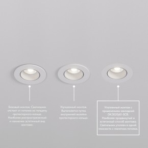 DK3061-WH Встраиваемый светильник, IP 20, 10 Вт, GU5.3, LED, белый/белый, пластик в Талице - talica.ok-mebel.com | фото 4