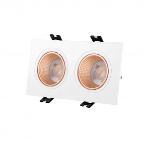 DK3072-WBR Встраиваемый светильник, IP 20, 10 Вт, GU5.3, LED, белый/бронзовый, пластик в Талице - talica.ok-mebel.com | фото