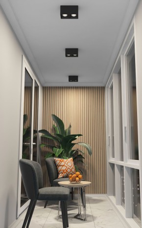 DK3085-BK+CH Светильник накладной IP 20, 10 Вт, GU5.3, LED, черный/хром, пластик в Талице - talica.ok-mebel.com | фото 2