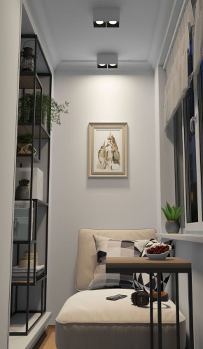 DK3085-WB+WH Светильник накладной IP 20, 10 Вт, GU5.3, LED, бело-черный/белый, пластик в Талице - talica.ok-mebel.com | фото 2