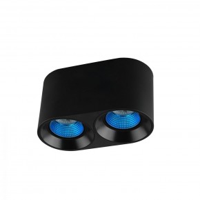 DK3096-BK+CY Светильник накладной IP 20, 10 Вт, GU5.3, LED, черный/голубой, пластик в Талице - talica.ok-mebel.com | фото