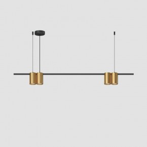 DK4061-BK+SG Подвесной светильник ORBIT, IP20, 4xGU10 LED до 15 Вт, черный + сатинированное золото, алюминий в Талице - talica.ok-mebel.com | фото 2