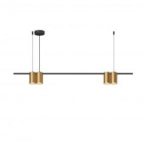 DK4061-BK+SG Подвесной светильник ORBIT, IP20, 4xGU10 LED до 15 Вт, черный + сатинированное золото, алюминий в Талице - talica.ok-mebel.com | фото 3