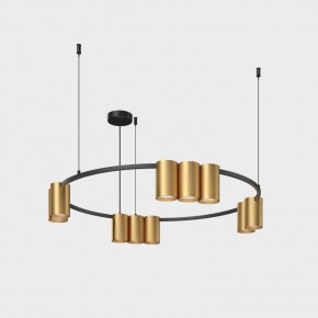 DK4065-BK+SG Подвесной светильник ORBIT , IP20, 10xGU10 LED до 15 Вт, черный + сатинированное золото, алюминий в Талице - talica.ok-mebel.com | фото 2