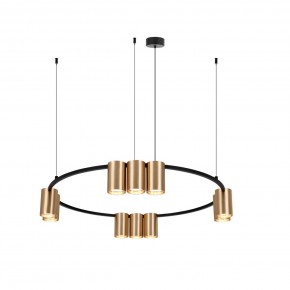 DK4065-BK+SG Подвесной светильник ORBIT , IP20, 10xGU10 LED до 15 Вт, черный + сатинированное золото, алюминий в Талице - talica.ok-mebel.com | фото 3