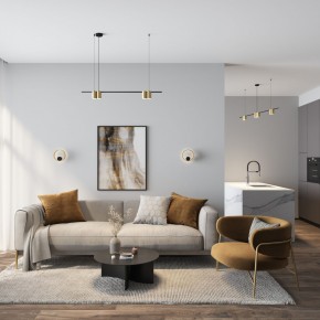 DK5060-BK+SG Бра ORBIT, IP20, 3000К, LED, 10 Вт, черный + сатинированное золото, алюминий в Талице - talica.ok-mebel.com | фото 5