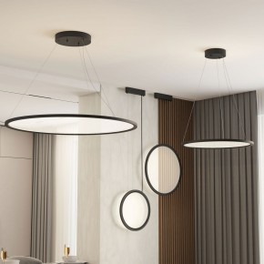 DK6616-BK Подвесной горизонтальный светильник Veil со светодиодом H900 d600 220V 48W 3000-6000K IP20 черный алюминий в Талице - talica.ok-mebel.com | фото 5
