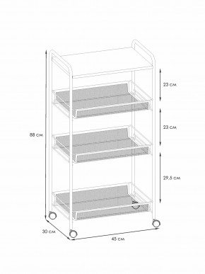 Э 357 С Этажерка "Ладья 34КС" Серый в Талице - talica.ok-mebel.com | фото 2