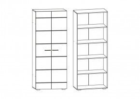 Фиеста №3 Шкаф с полками (Венге/Белый глянец) в Талице - talica.ok-mebel.com | фото 2