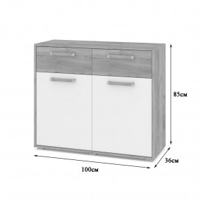 ФЛОРИДА Гостиная (модульная) дуб серый/белый в Талице - talica.ok-mebel.com | фото 6